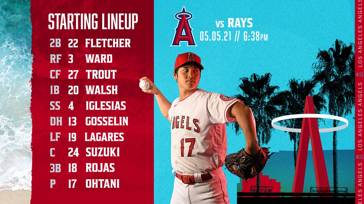 la angels starting lineup