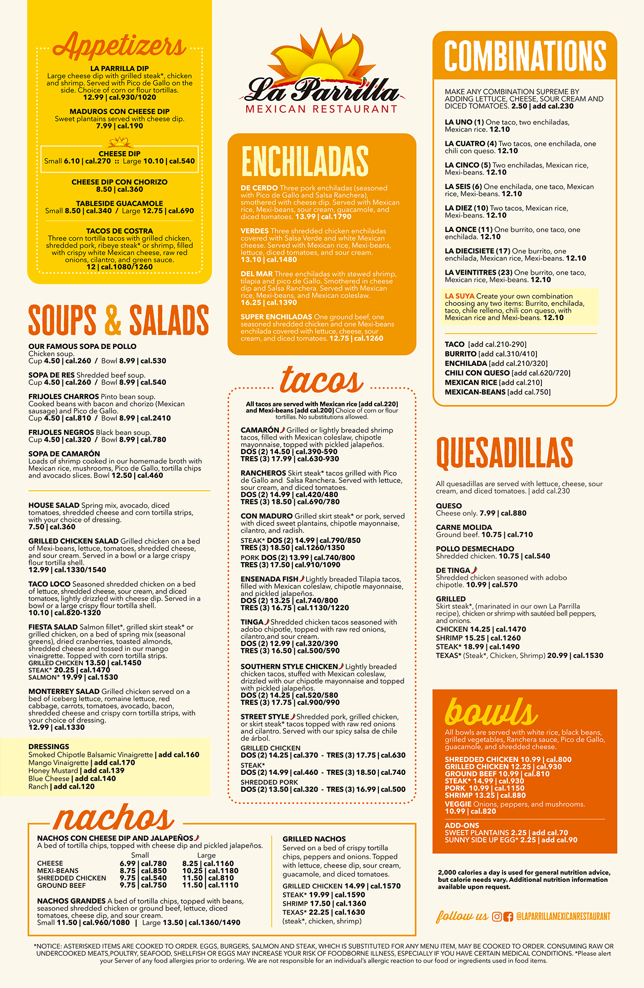 la parrillita menu