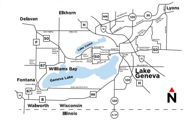 lake geneva directions