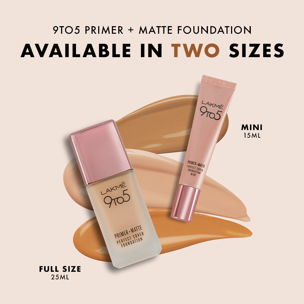 lakme 9 to 5 primer matte perfect cover foundation price