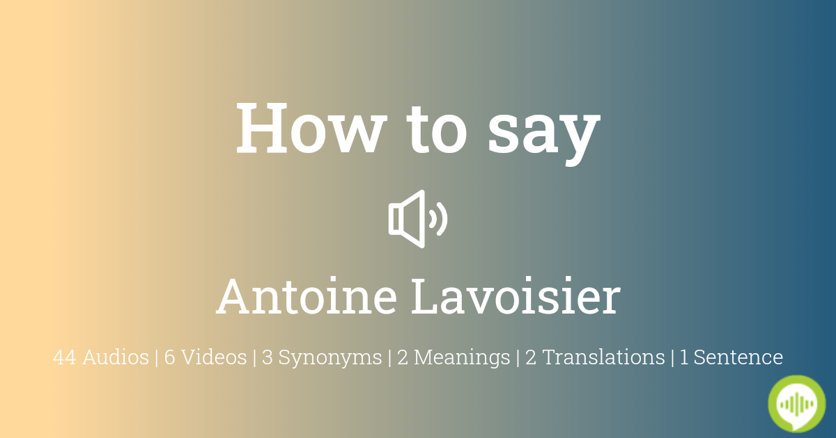 lavoisier pronunciation