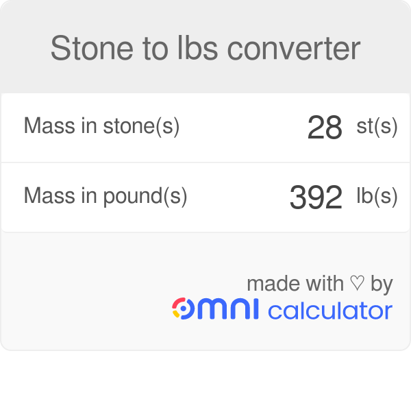 lbs to stone and lbs