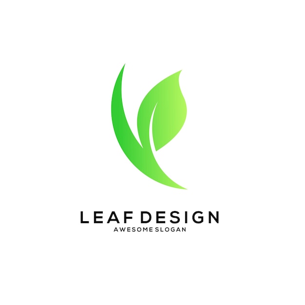 leaf logo design vector free download