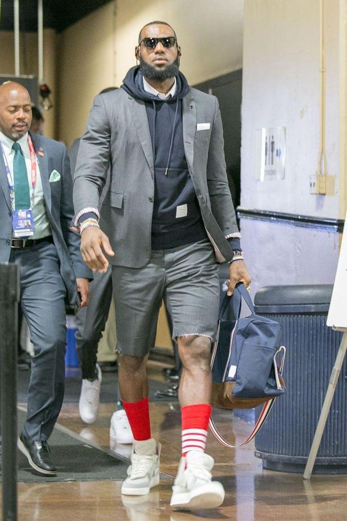 lebron james in thom browne