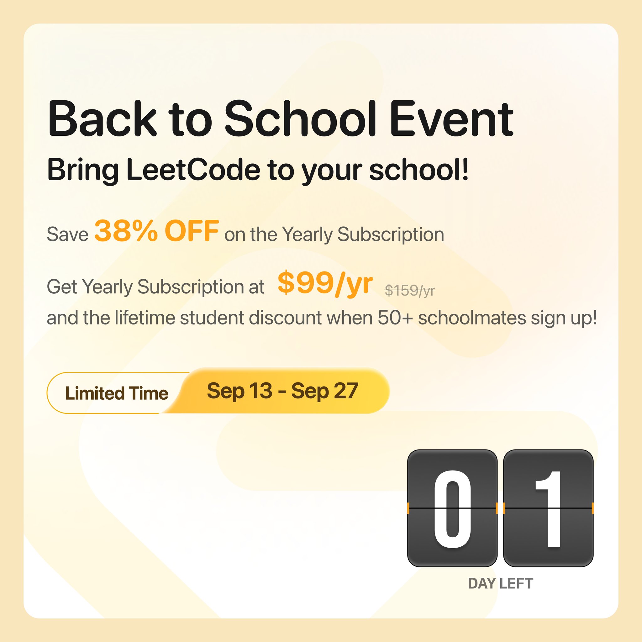 leetcode premium student discount