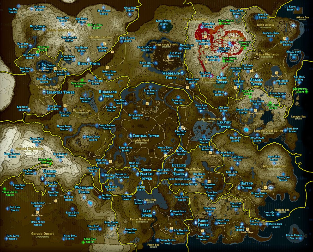 legend of zelda interactive map