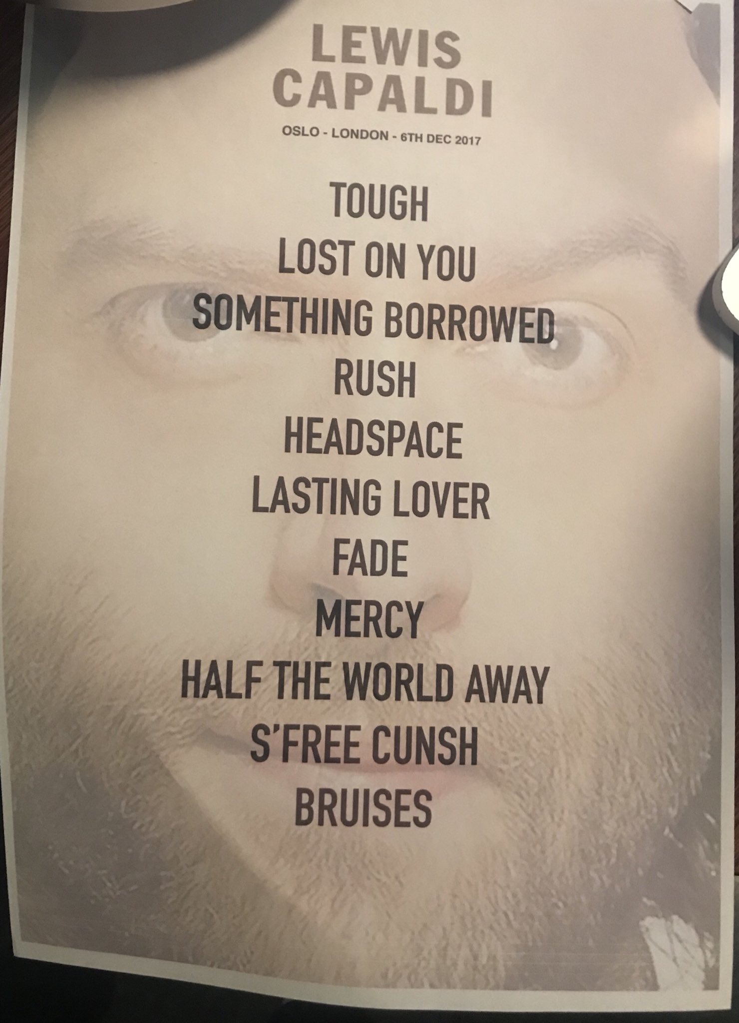 lewis capaldi setlist