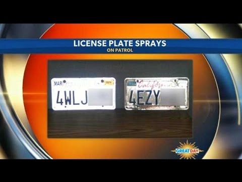 license plate reflective spray