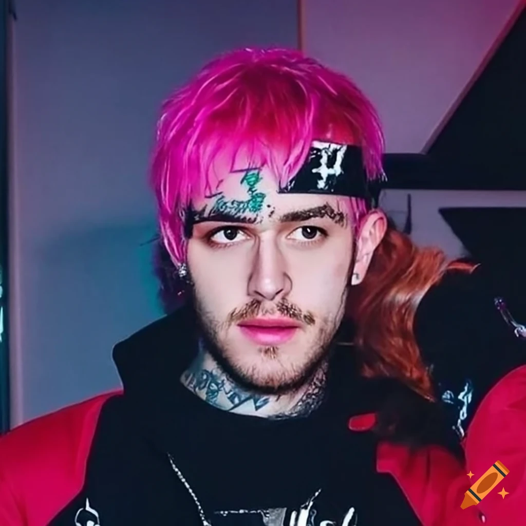 lil peep red hair