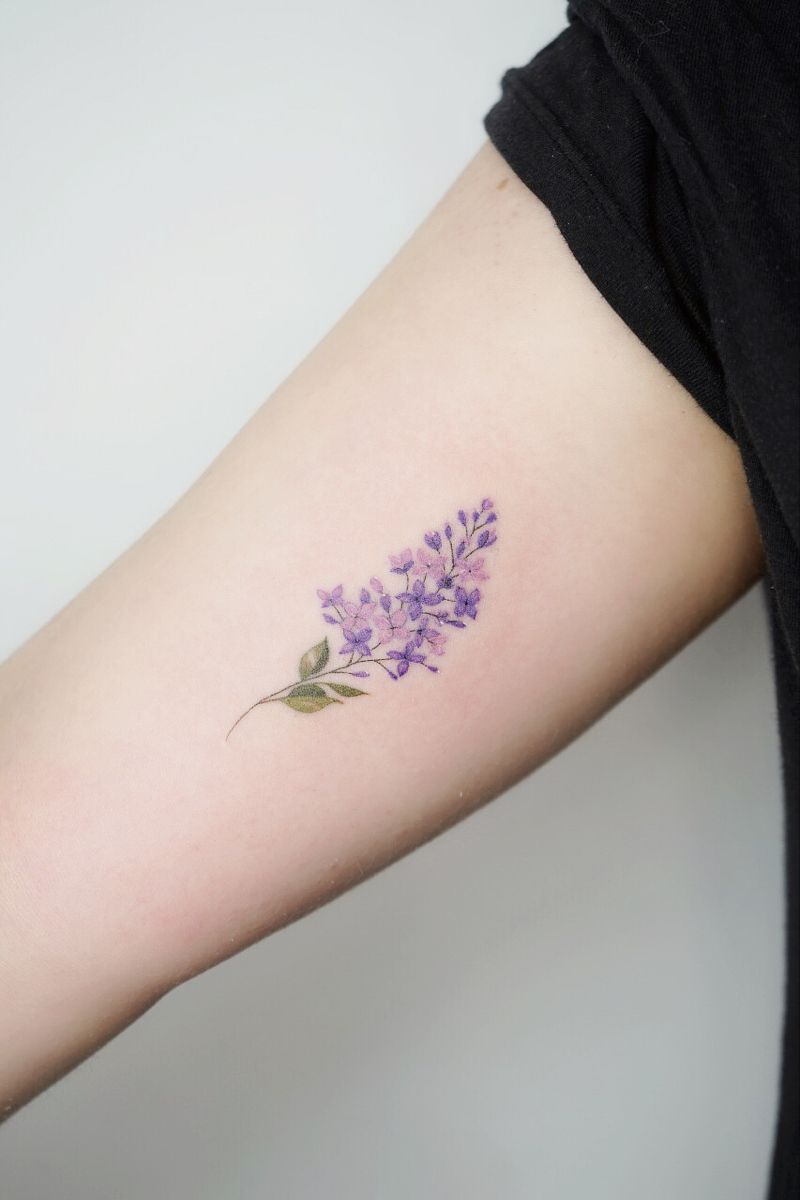 lilac flower tattoo