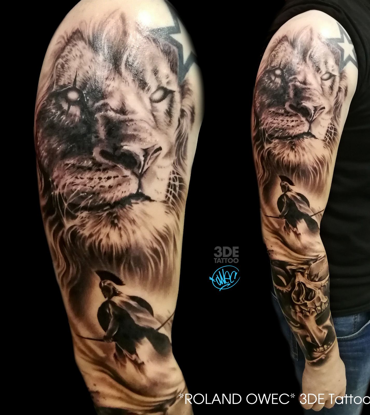 lion and spartan tattoo meaning