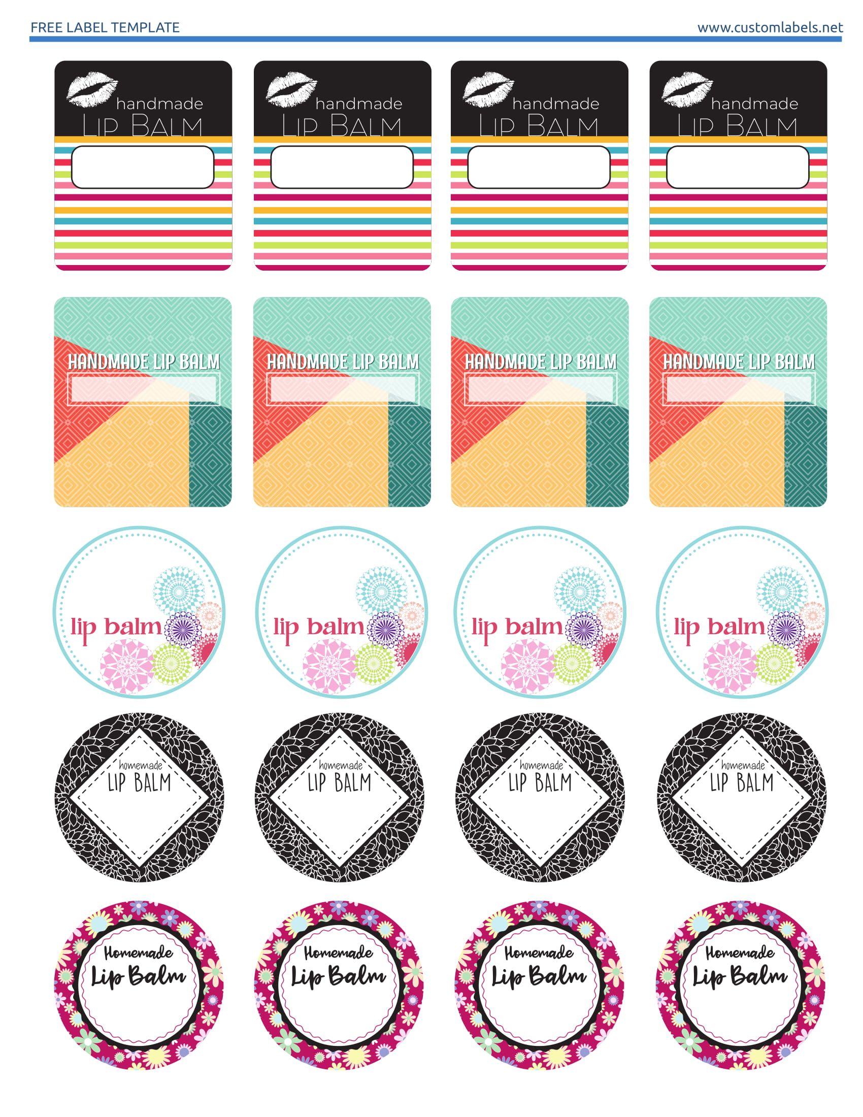 lip balm labels template