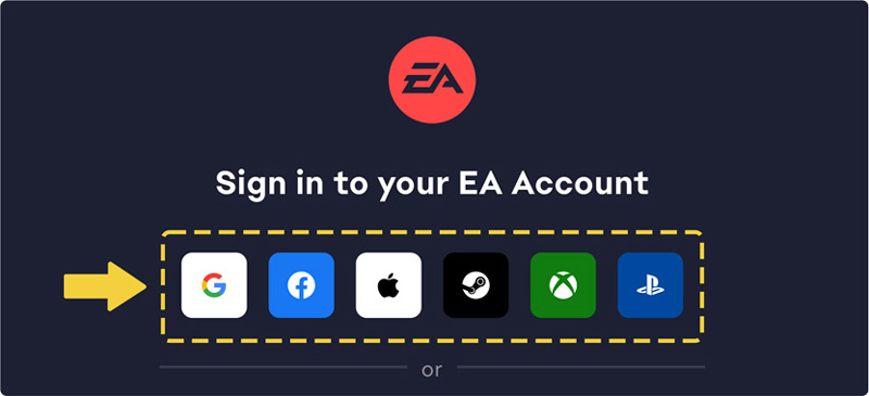 log in ea account