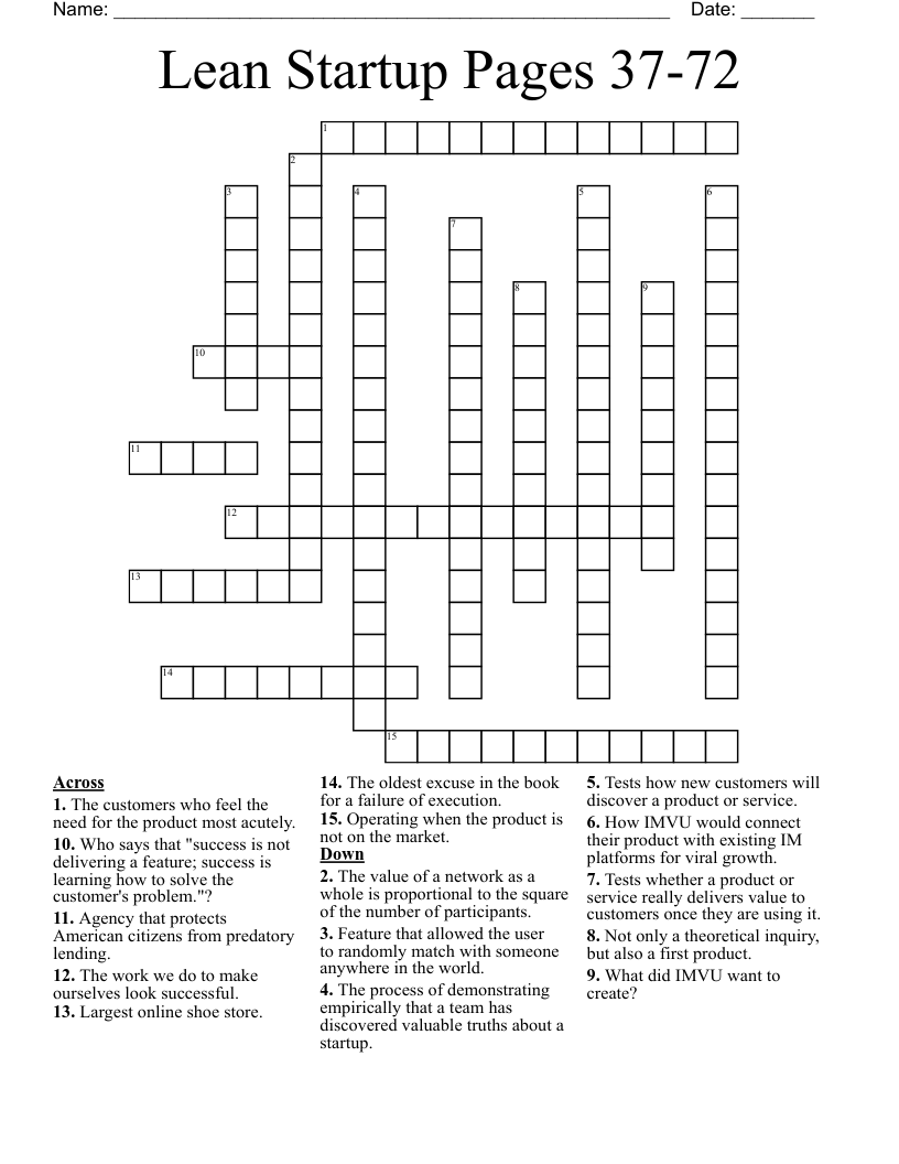 long and lean crossword