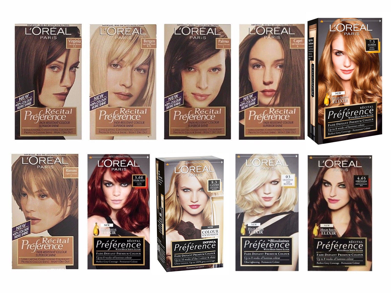 loreal paris preference hair color