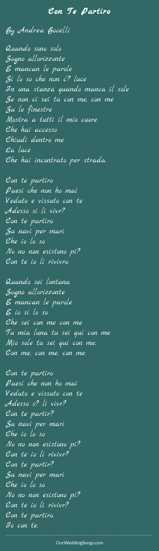 lyrics con te partiro english