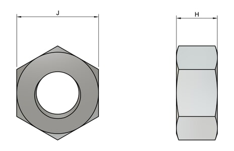 m2 nut dimensions