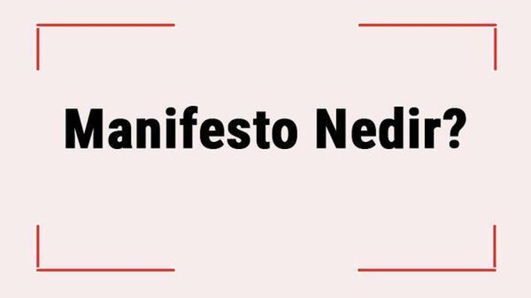 manifesto nedir tdk