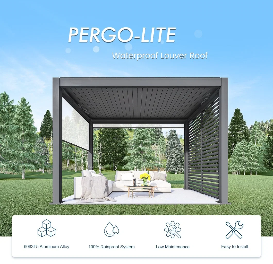 manual louvered pergola