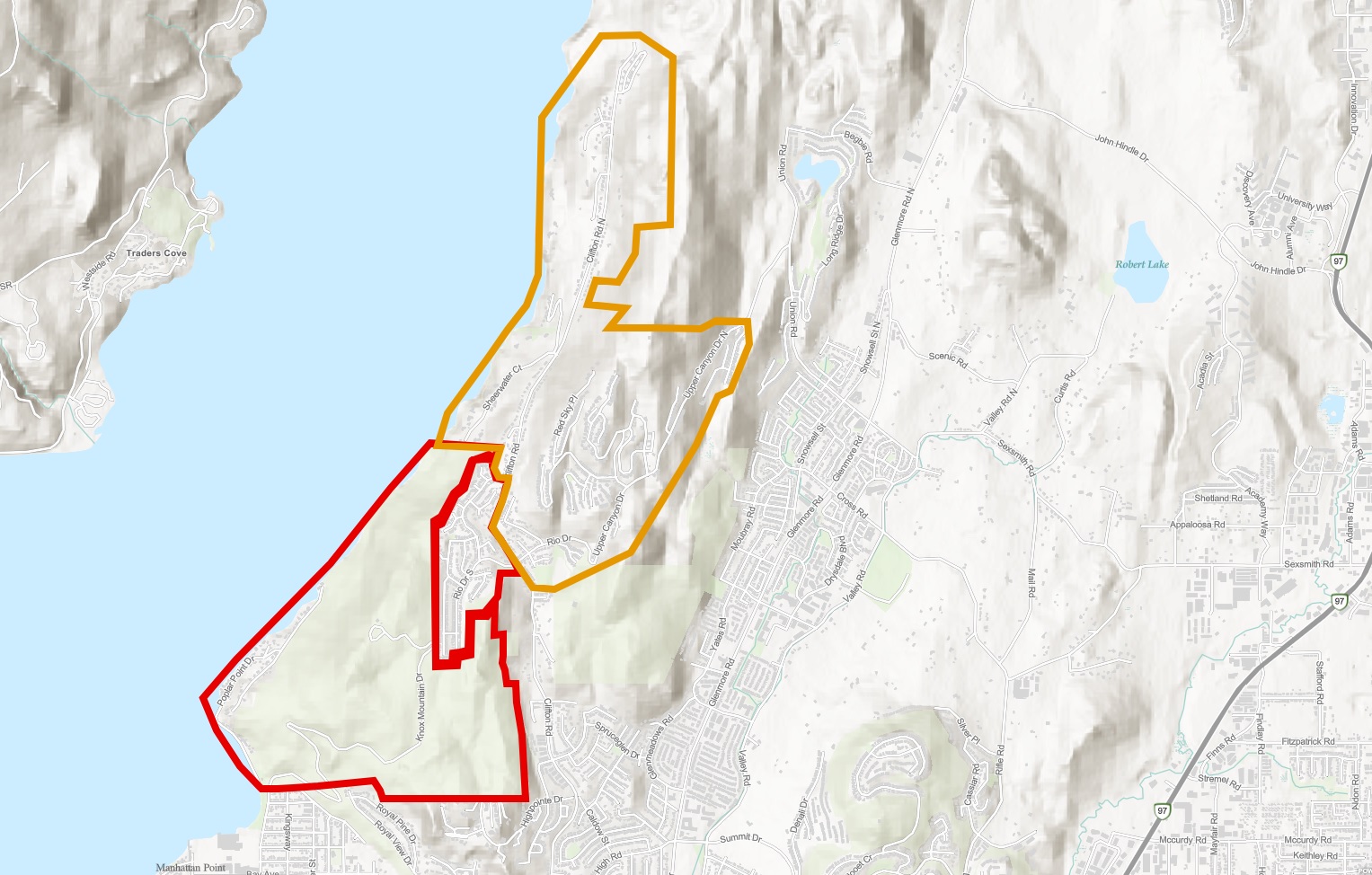 map of okanagan fires