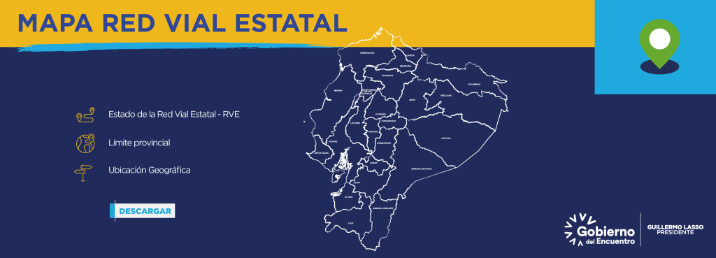 mapa vial del ecuador con distancias en kilometros