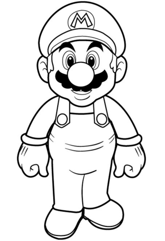 mario colouring pages