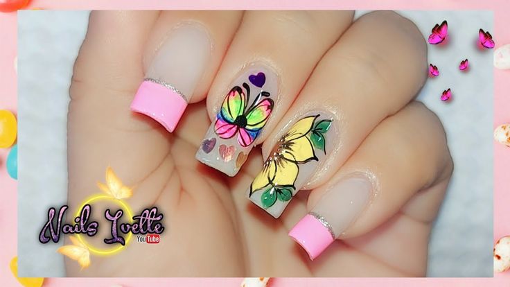 mariposas uñas manos