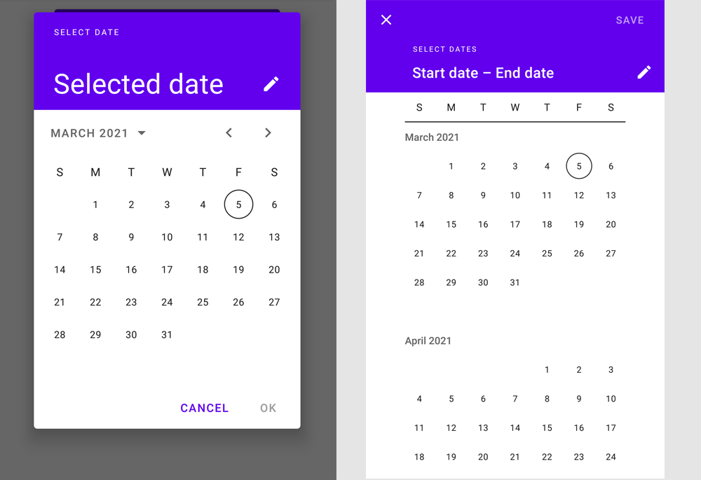 material datepicker android