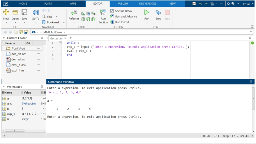 matlab eval