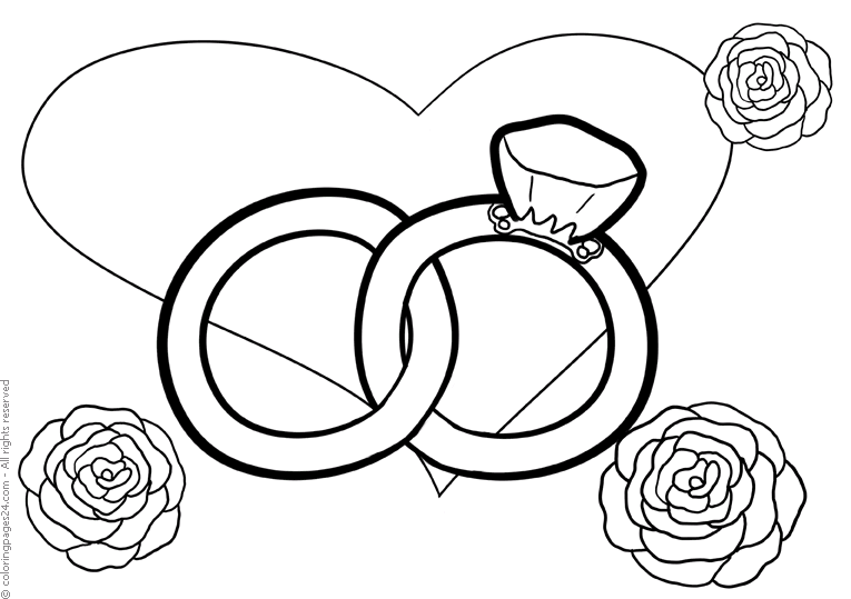 matrimonio dibujos para colorear