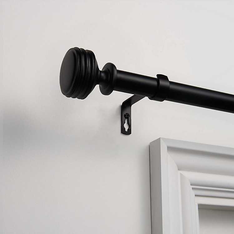 matte black curtain rod