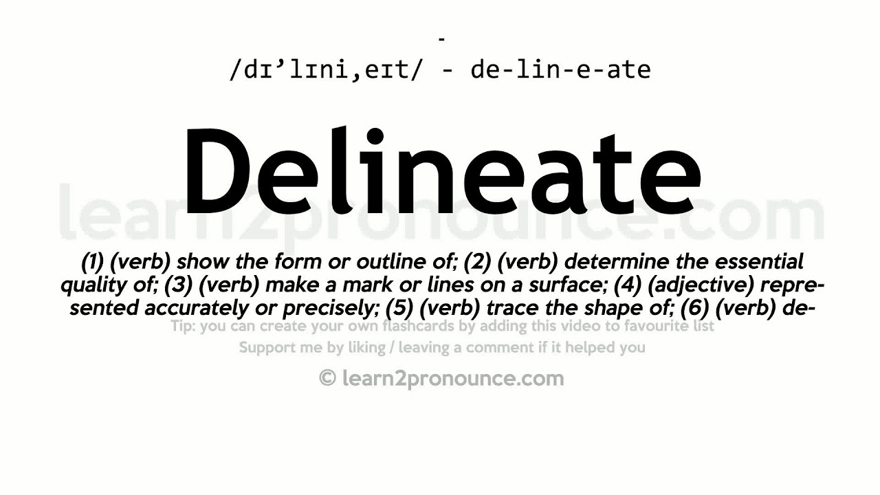 meaning of delineated in english