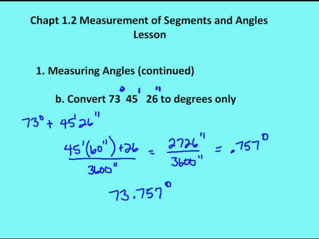 measuring segments and angles