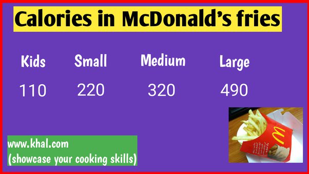 medium fries mcdonalds carbs