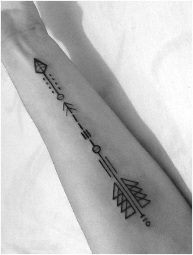 men arrow tattoo