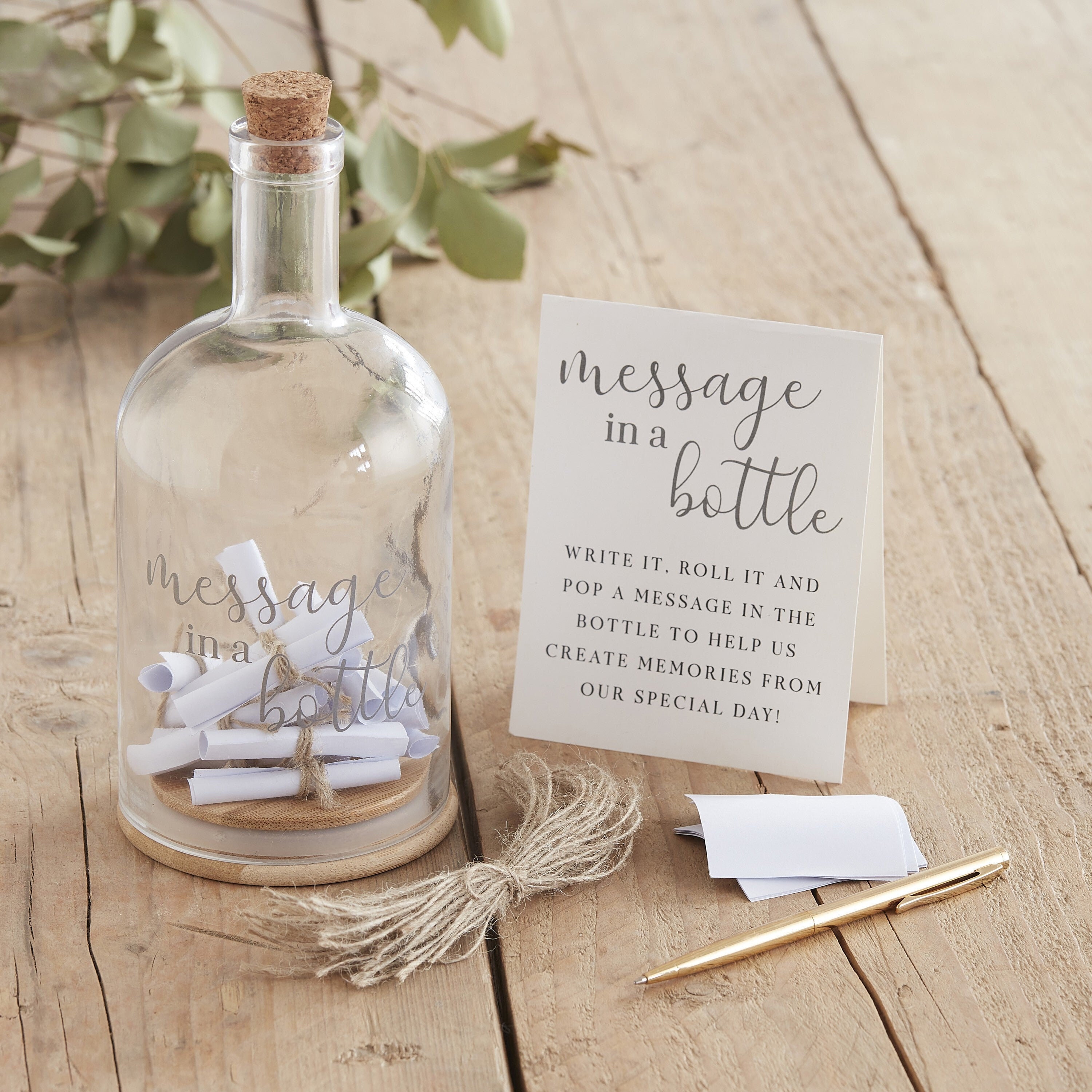 message in a bottle guest book