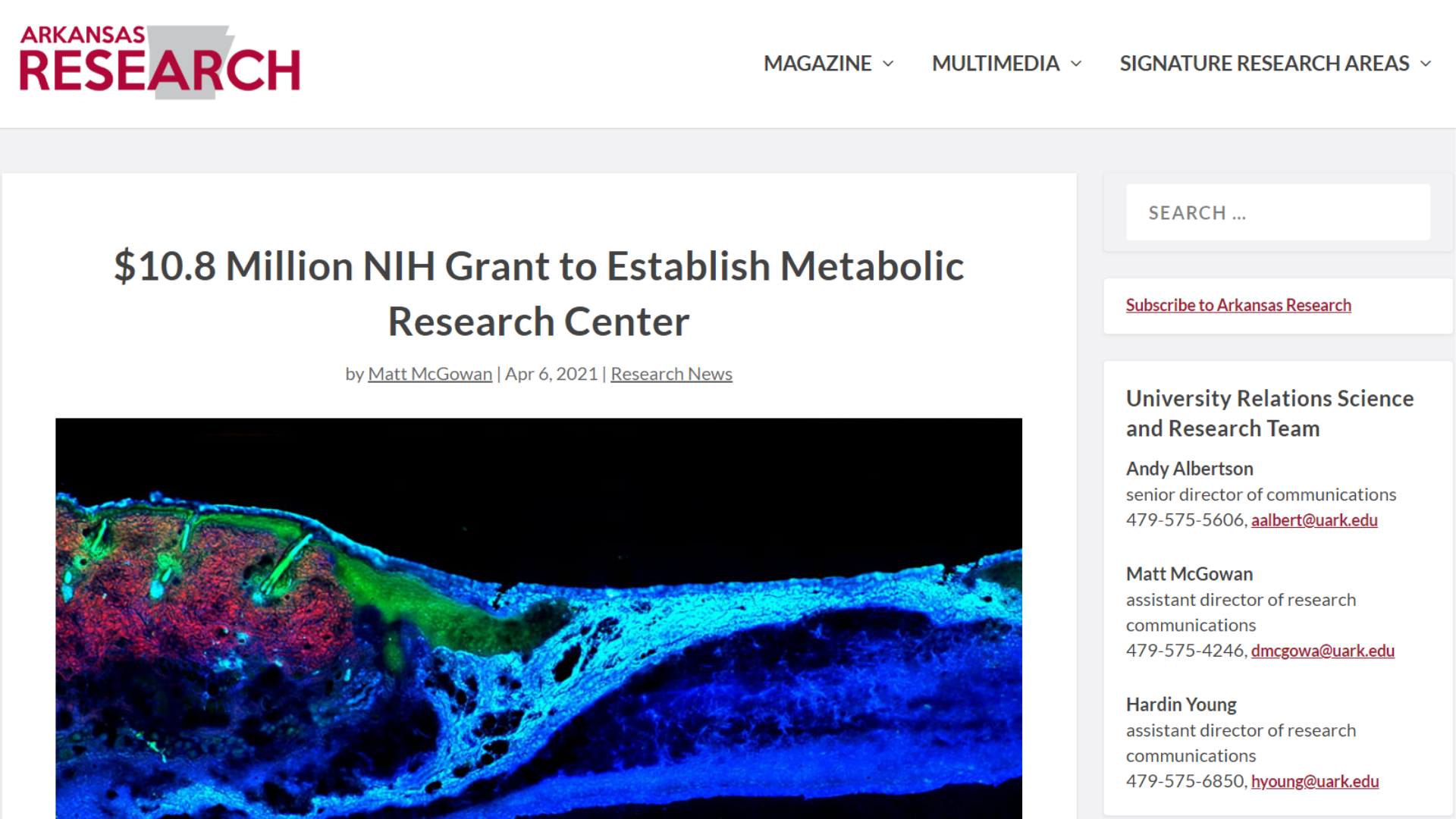 metabolic research center fayetteville arkansas