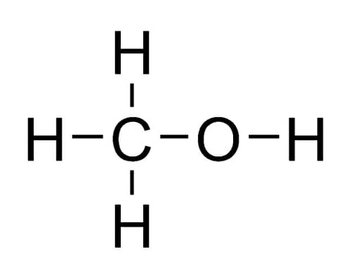 methanol line structure