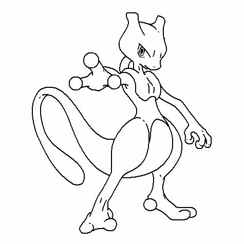 mewtwo coloring page printable