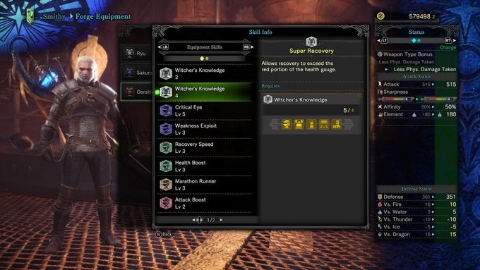 mhw geralt armor