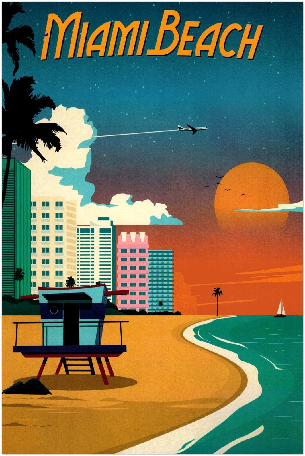 miami vintage poster