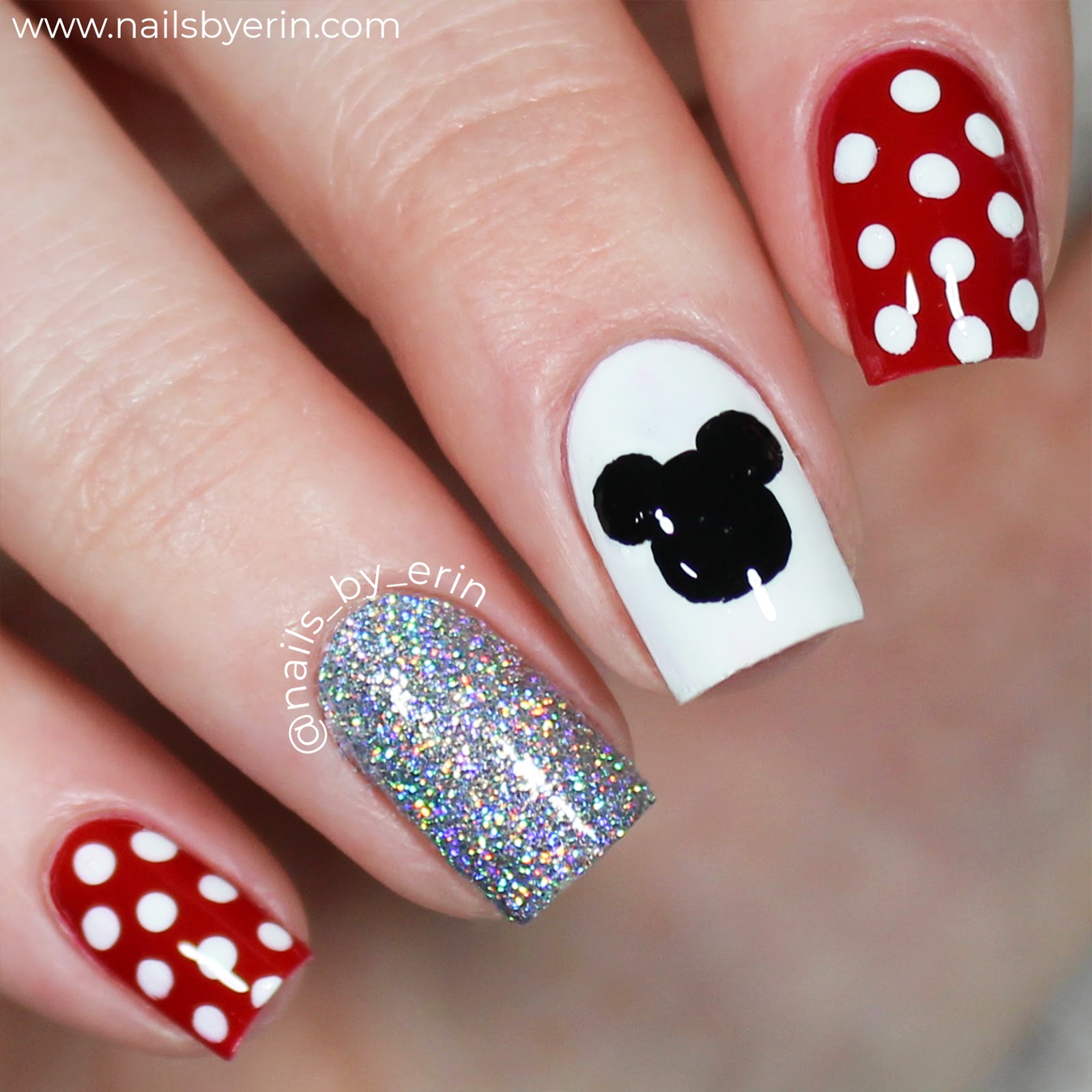 mickey mouse nail art design