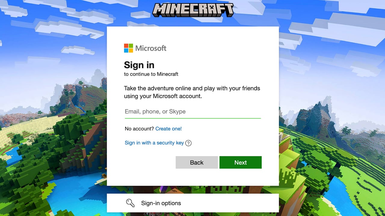 microsoft minecraft account