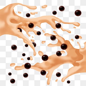 milk tea splash png