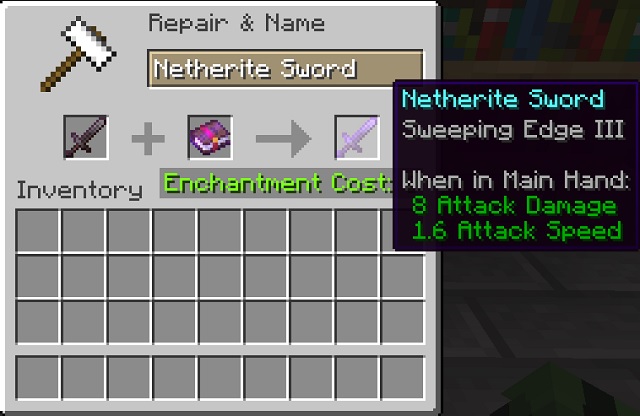 minecraft all sword enchantments