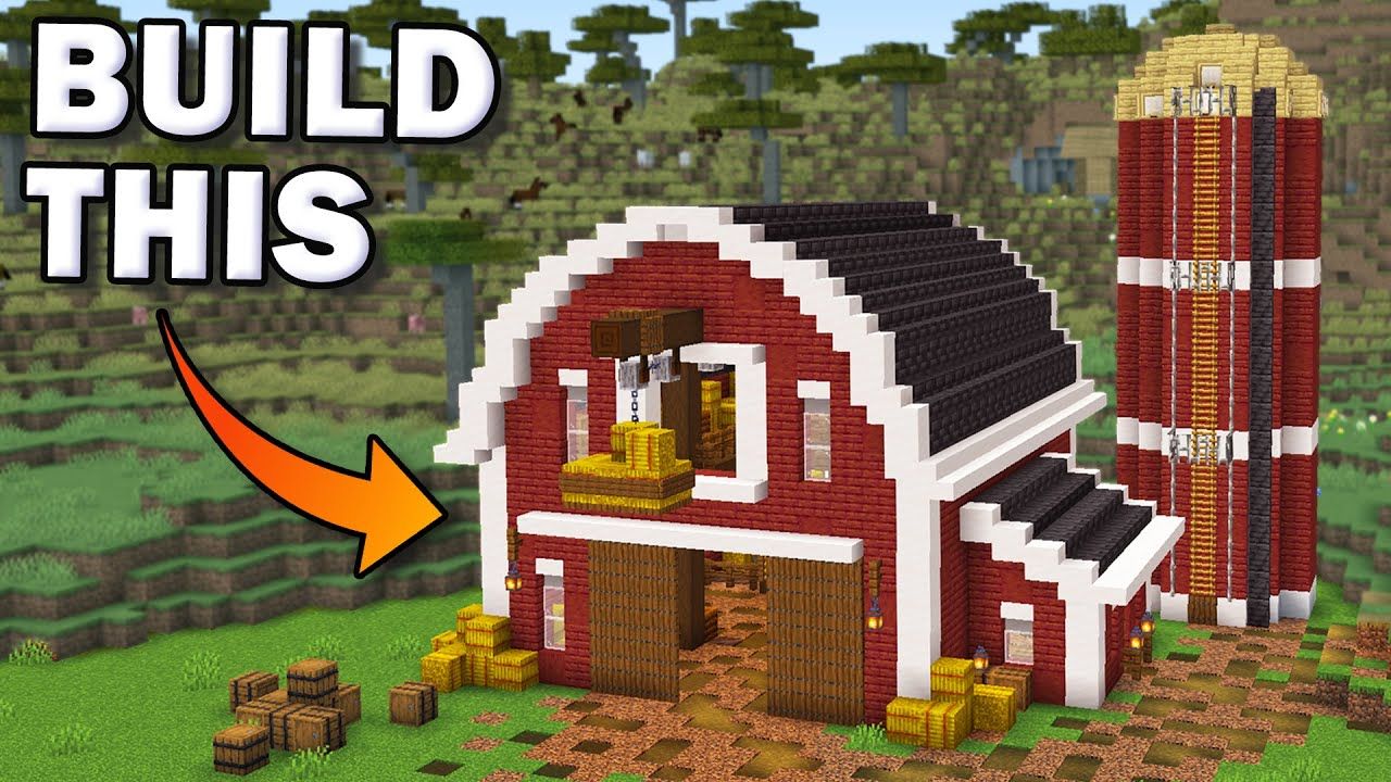 minecraft barn tutorial