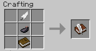 minecraft book and quill crafting