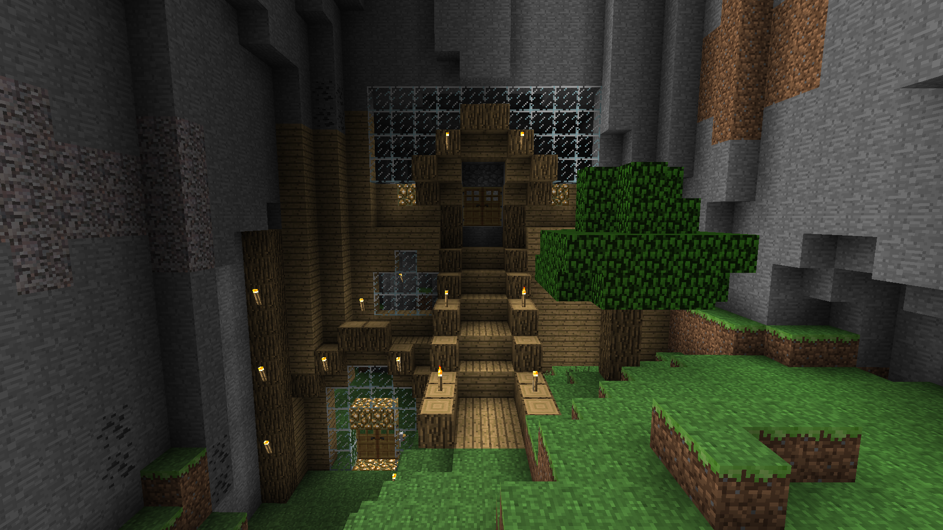 minecraft cave house