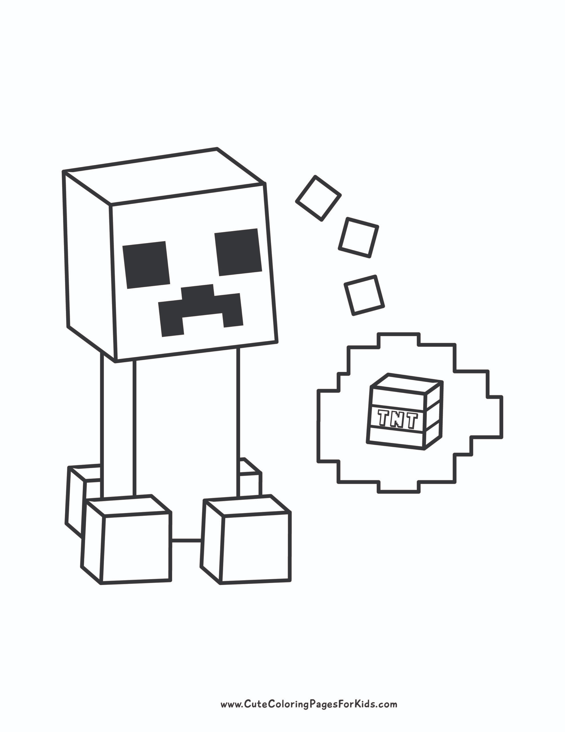 minecraft coloring sheets