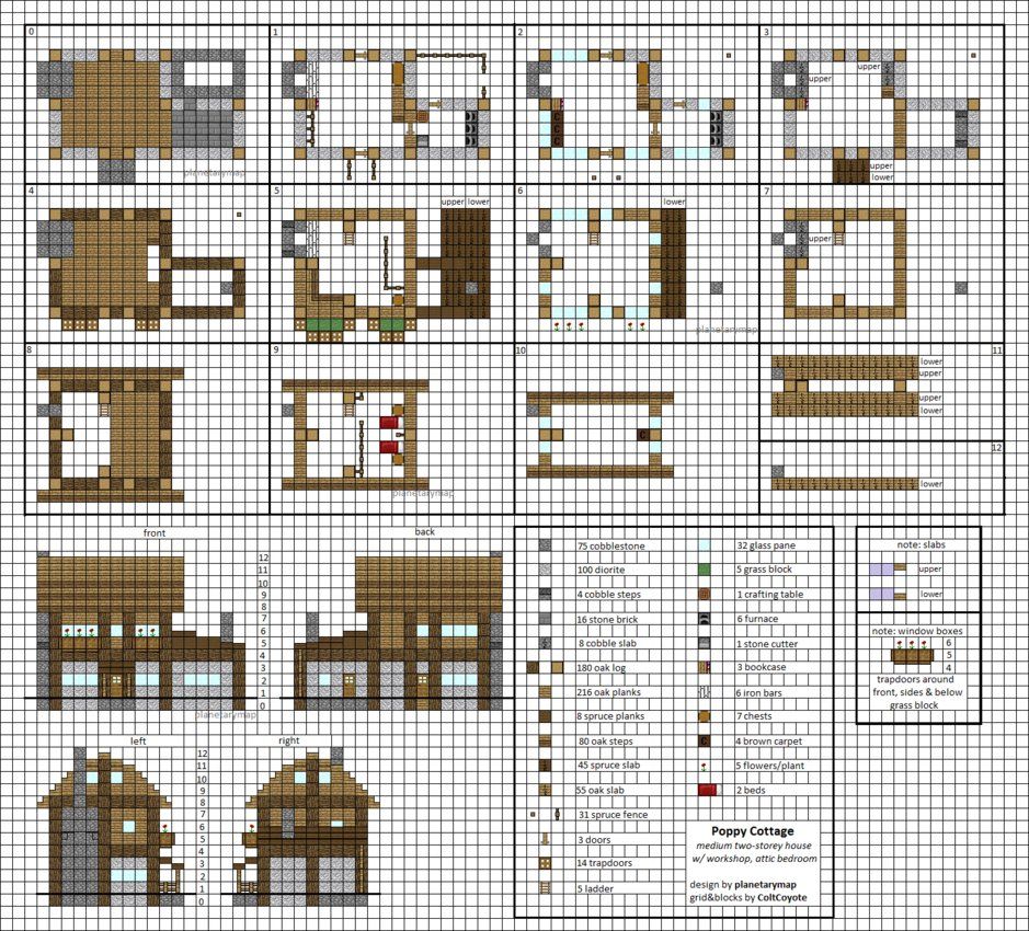 minecraft house blueprints